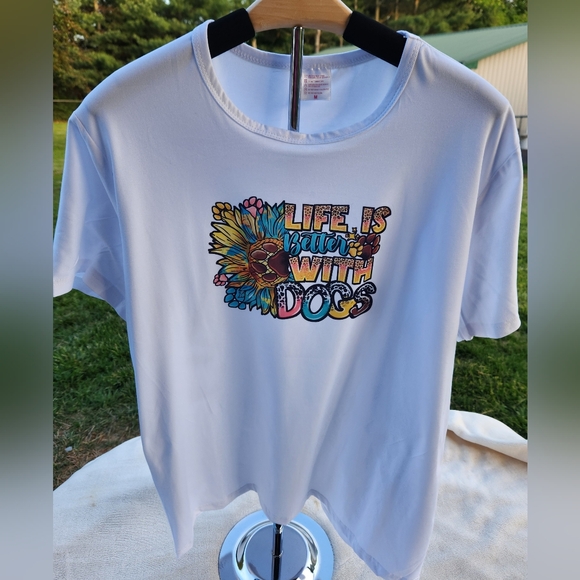 LIFE IS BETTER WITH DOGS TSHIRT - Picture 2 of 3